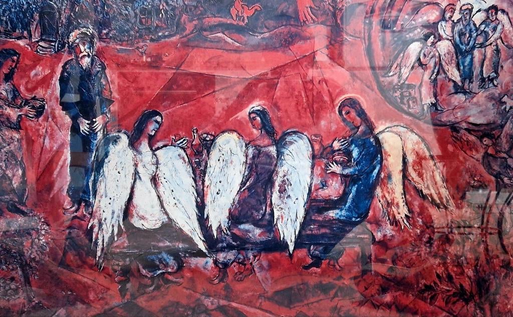 Chagall - Abraham en de 3 engelen, Antiek en Kunst, Ophalen