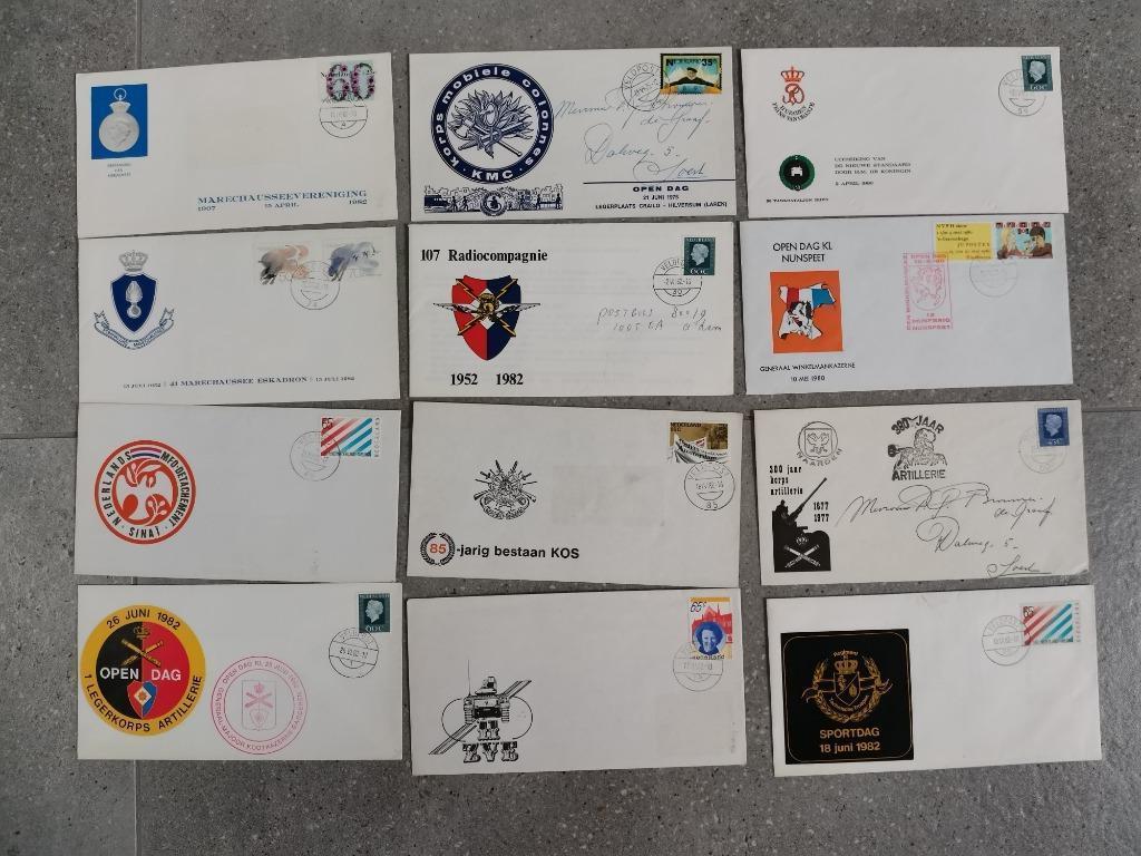 lot de 12 lettres avec timbres police et armée Pays Bas, Enlèvement ou Envoi, Affranchi