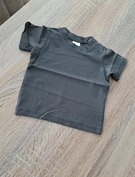 H&M antraciet t-shirt 56, Kinderen en Baby's, Babykleding | Maat 56, Jongetje of Meisje, H&M, Ophalen of Verzenden, Zo goed als nieuw