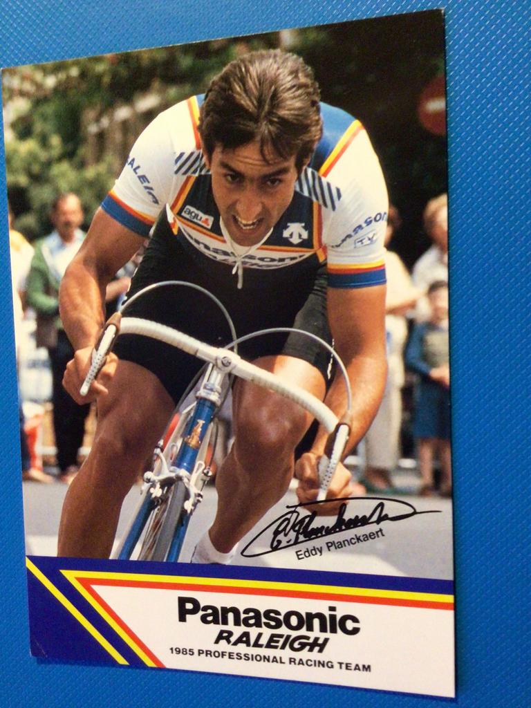 wielerkaart 1985 team panasonic  eddy planckaert, Envoi, Comme neuf