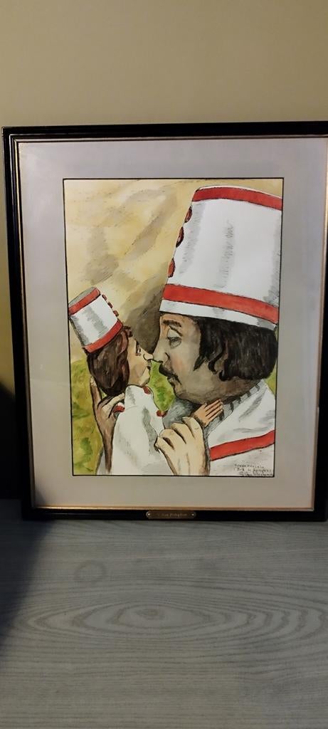 Schilderij Pierke van Gent  160€, Antiek en Kunst, Ophalen