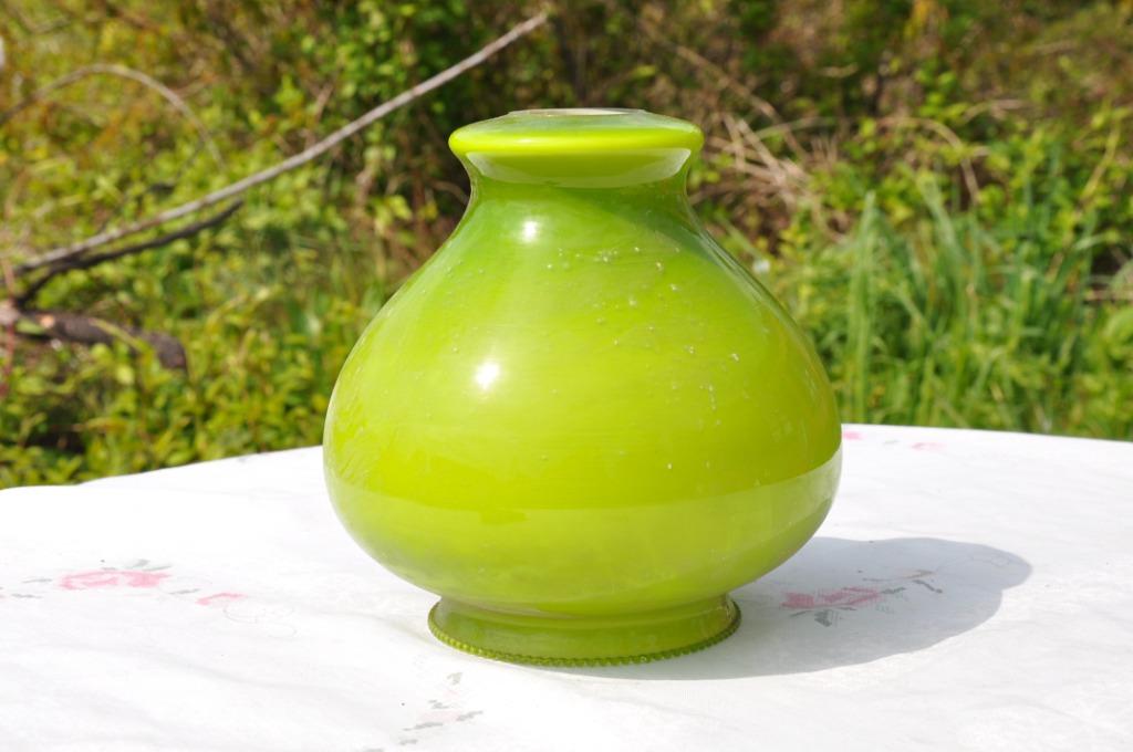 globe de lustre vert interieur blanc, Enlèvement ou Envoi
