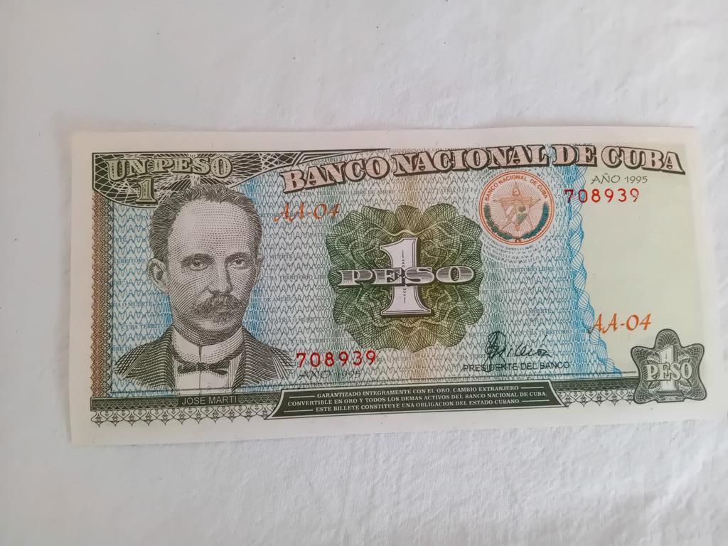 Bankbiljet 1 Peso 1995 cuba nieuw, Ophalen of Verzenden, Los biljet