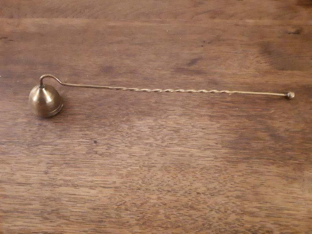 Koperen kaarsendover (26,5cm lang), Ophalen of Verzenden, Gebruikt