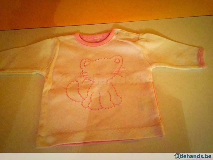 Baby T-shirt Poesje Maat 50, Enlèvement ou Envoi, Neuf, Fille, Chemise ou Chemisier