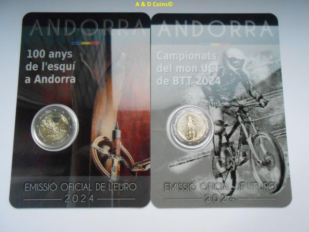 Andorra 2 x 2 € 2024, Ophalen of Verzenden, Overige landen, Overige waardes, Setje