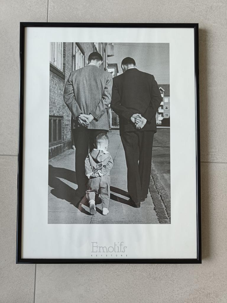 poster vintage in kader 61,5 x 46,5, Rectangulaire vertical, Avec cadre, A1 jusqu'à A3, Enlèvement