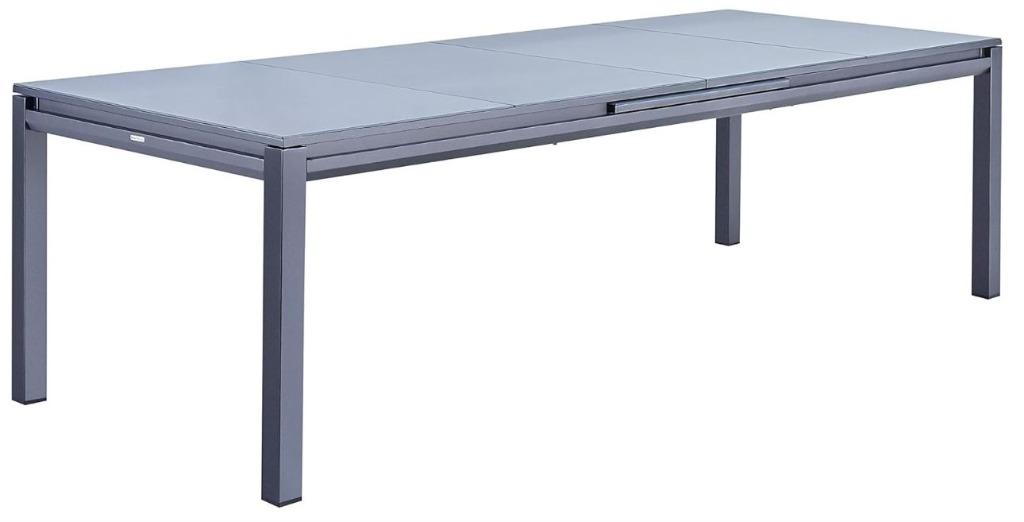 Antraciet opvouwbaar tuintafel 256/320x100cm 12 personen, Ophalen, Nieuw, Rechthoekig, Aluminium