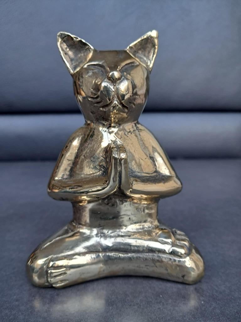 Zenkat /yoga/meditatie/brons, Ophalen of Verzenden, Nieuw