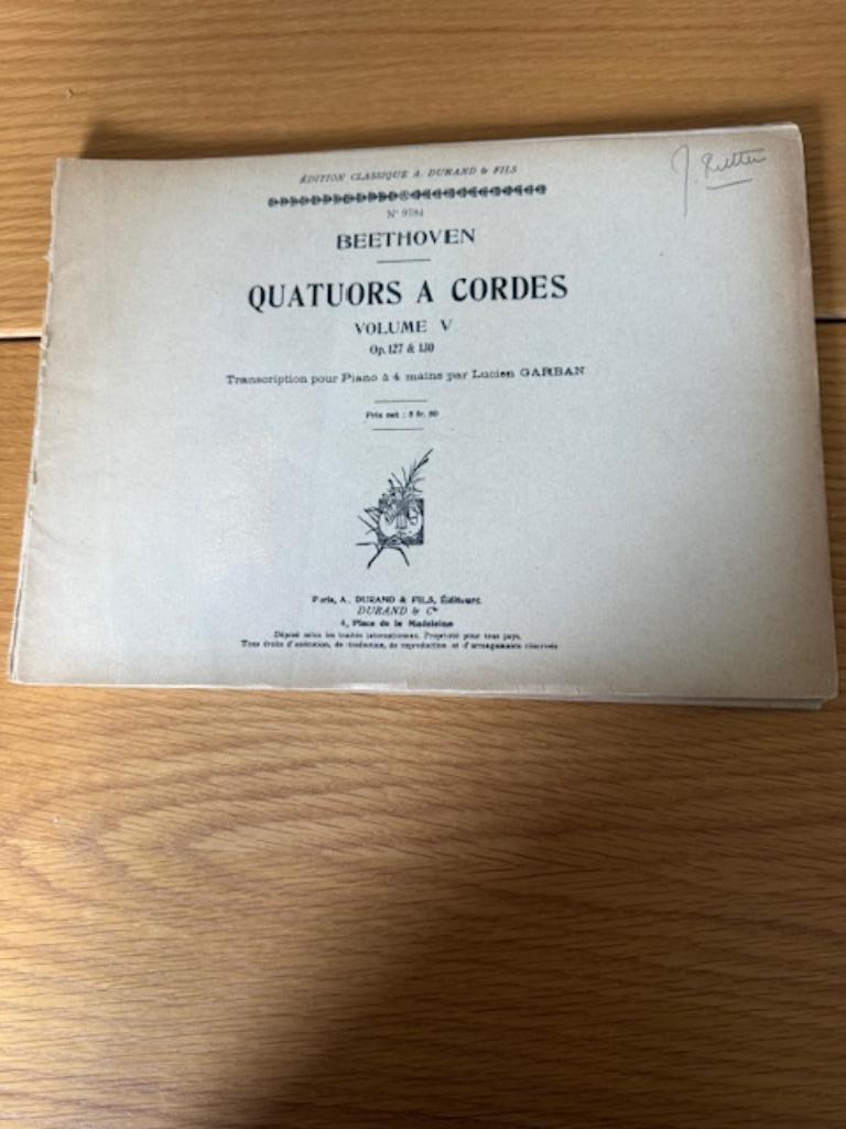 Beethoven — Quatuors à cordes, vol. V (Op.127 et 130), Musique & Instruments, Enlèvement ou Envoi, Utilisé, Classique, Piano