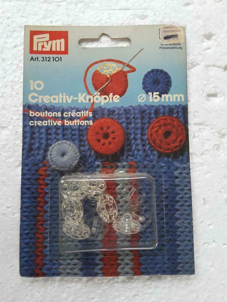 Creatieve knoppen 15 mm (schachtknoppen) PRYM 312101, Hobby en Vrije tijd, Naaien en Fournituren, Ophalen of Verzenden, Nieuw