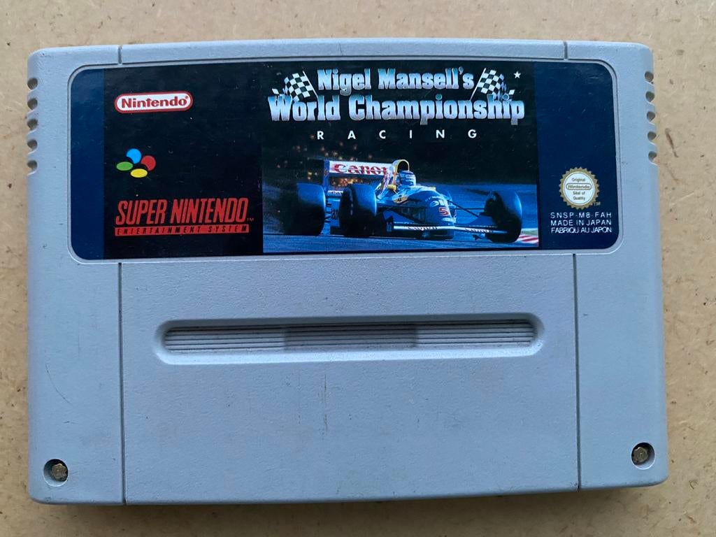 Super nintendo - nigel Mansell’s World Championship - racing, Ophalen of Verzenden, Gebruikt