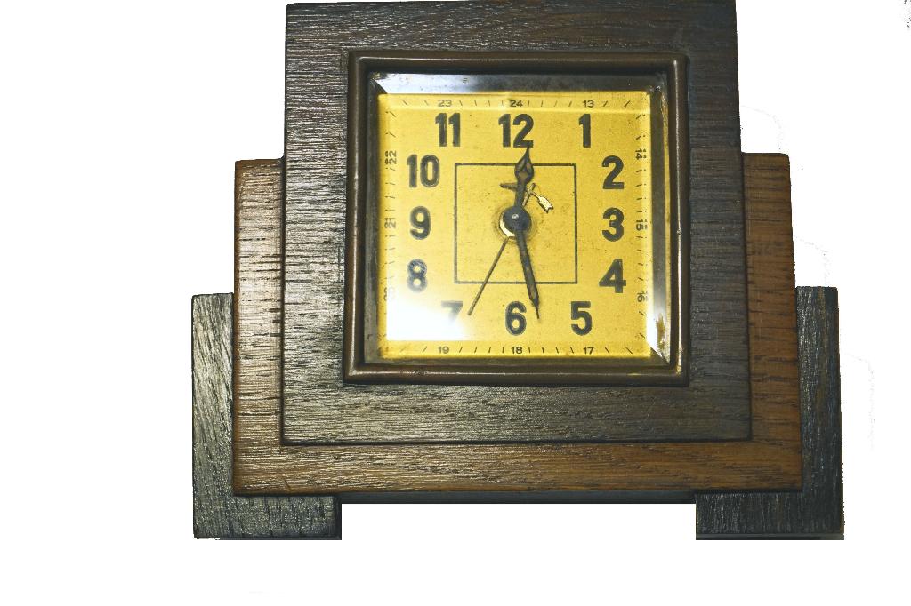 Art Deco houten mantelklokje, Ophalen of Verzenden