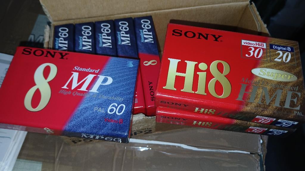 Sony hi8 videoband en video 8, Ophalen of Verzenden, Hi 8, (Video)band