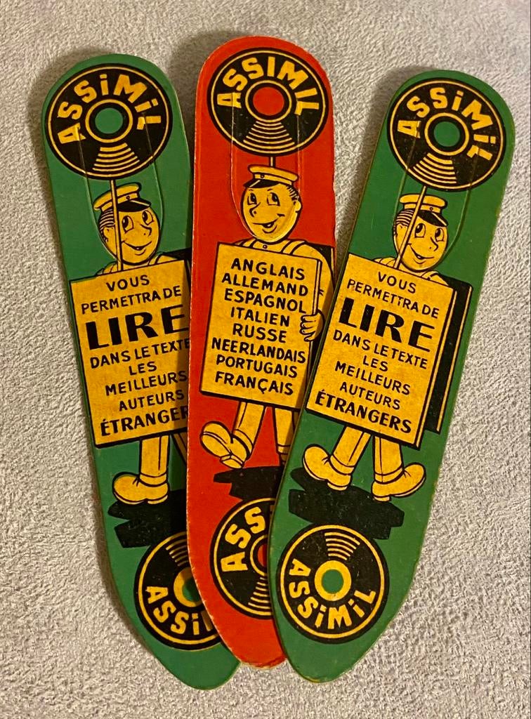 MARQUE PAGE SIGNET PUBLICITAIRE VINTAGE : ASSIMIL, Comme neuf