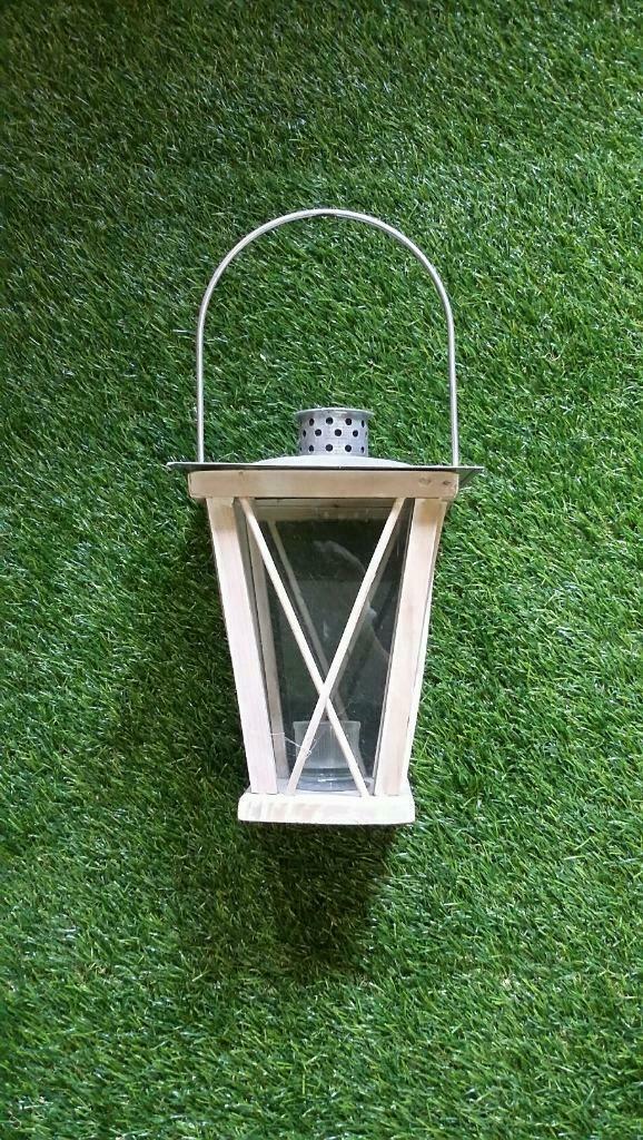 Décoration de la maison de la lumière du vent / lanterne - p, Beige, Comme neuf, Bois, Chandelier