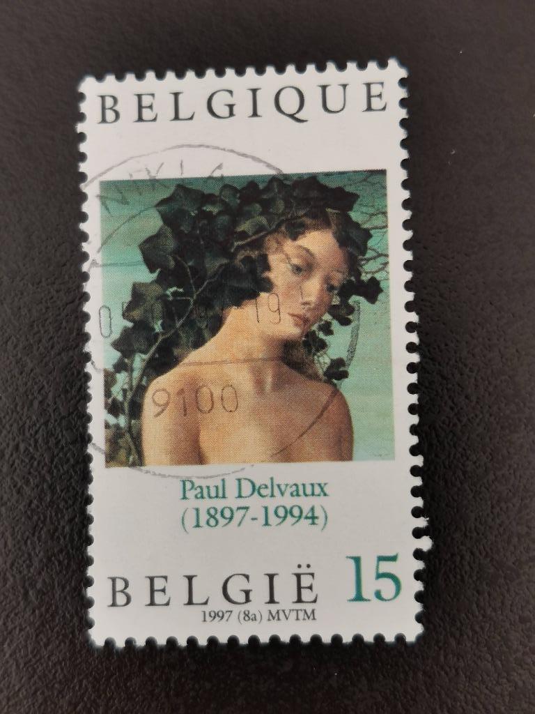 Belgie 1997 - kunst - Paul Delvaux, Postzegels en Munten, Ophalen of Verzenden, Gestempeld, Kunst