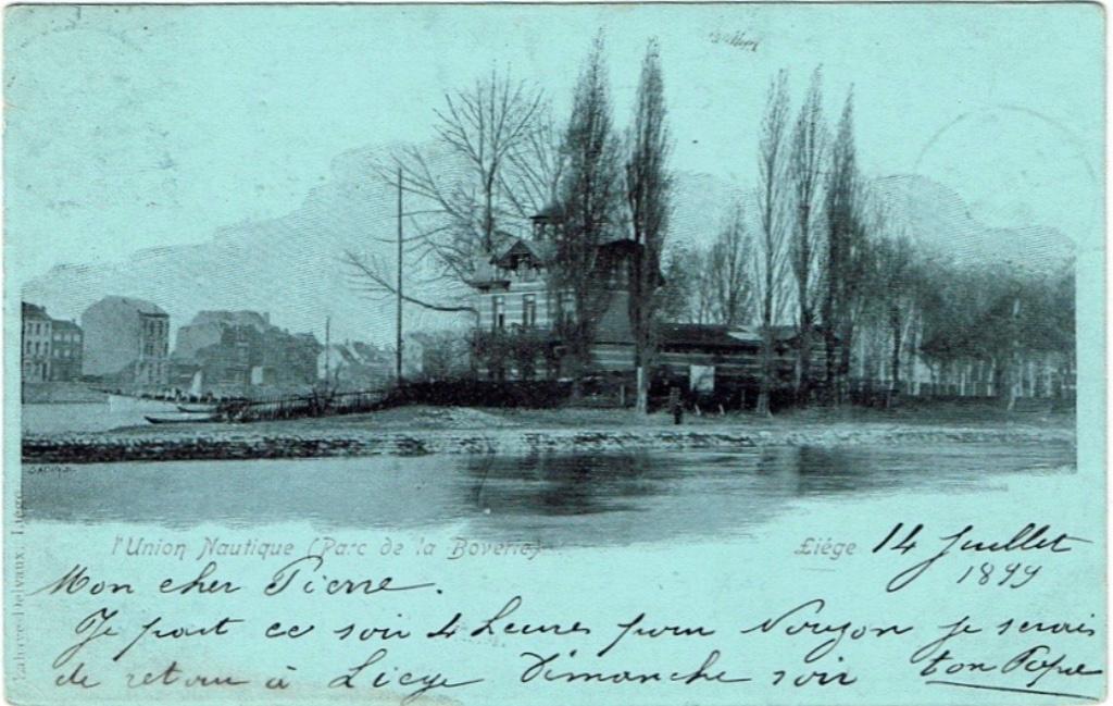 Oude postkaart Luik Union Nautique 1899, Verzenden, Voor 1920, Gelopen, Luik