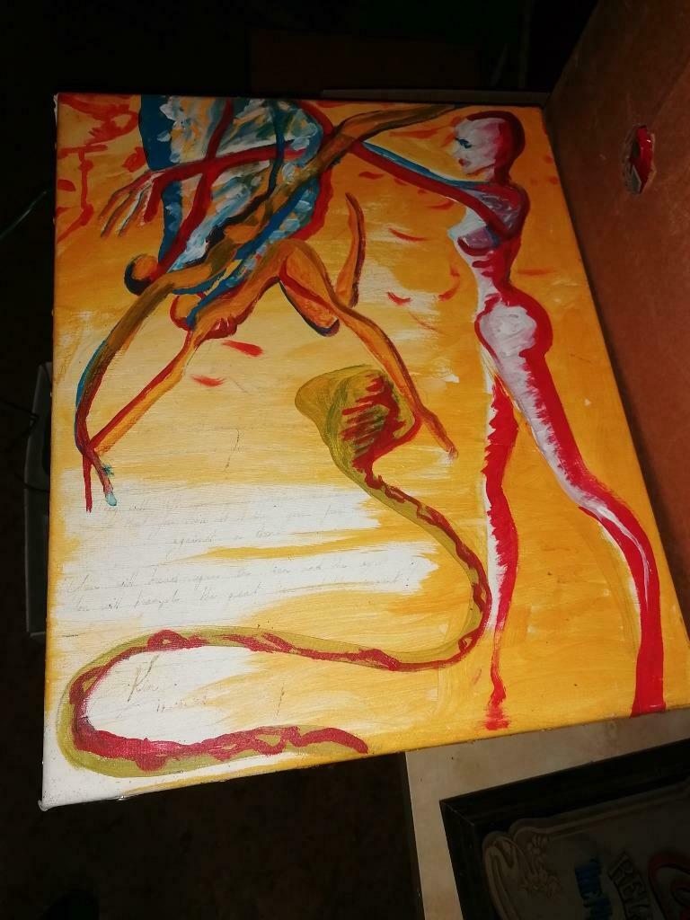 Modern kleurrijk schilderij, Verzenden