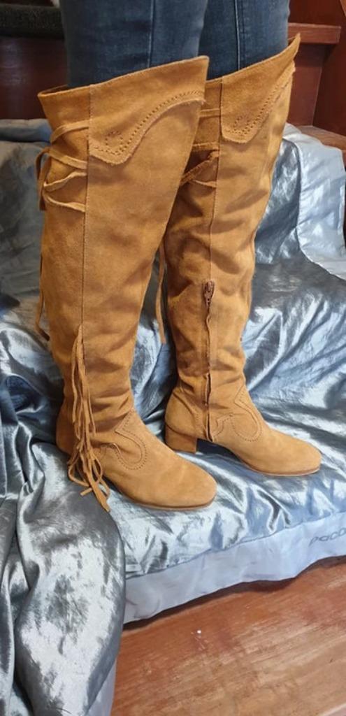 A1) Cuissardes indienne Zara Woman Cognac, Vêtements | Femmes, Autres couleurs, ZARA WOMAN, Comme neuf, Bottes hautes