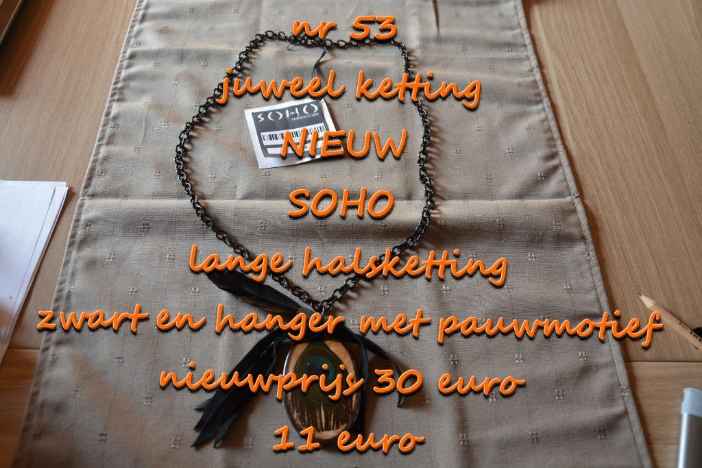 53. Juweel : ketting , NIEUW ,  @LAATSTE STUK@ , verzending, Handtassen en Accessoires, Kettingen, Verzenden, Zwart, Nieuw, Overige materialen