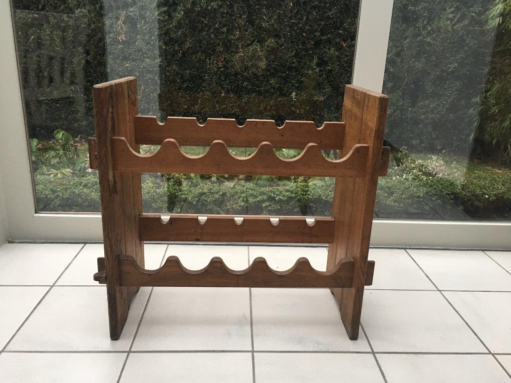 mooi massief houten wijnrekje, Ophalen of Verzenden, Zo goed als nieuw, Hout, 5 tot 15 flessen