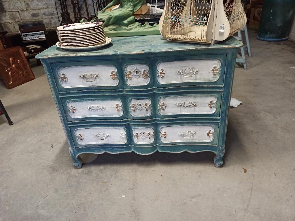 Commode ancienne patinée 3 tiroirs, Ophalen