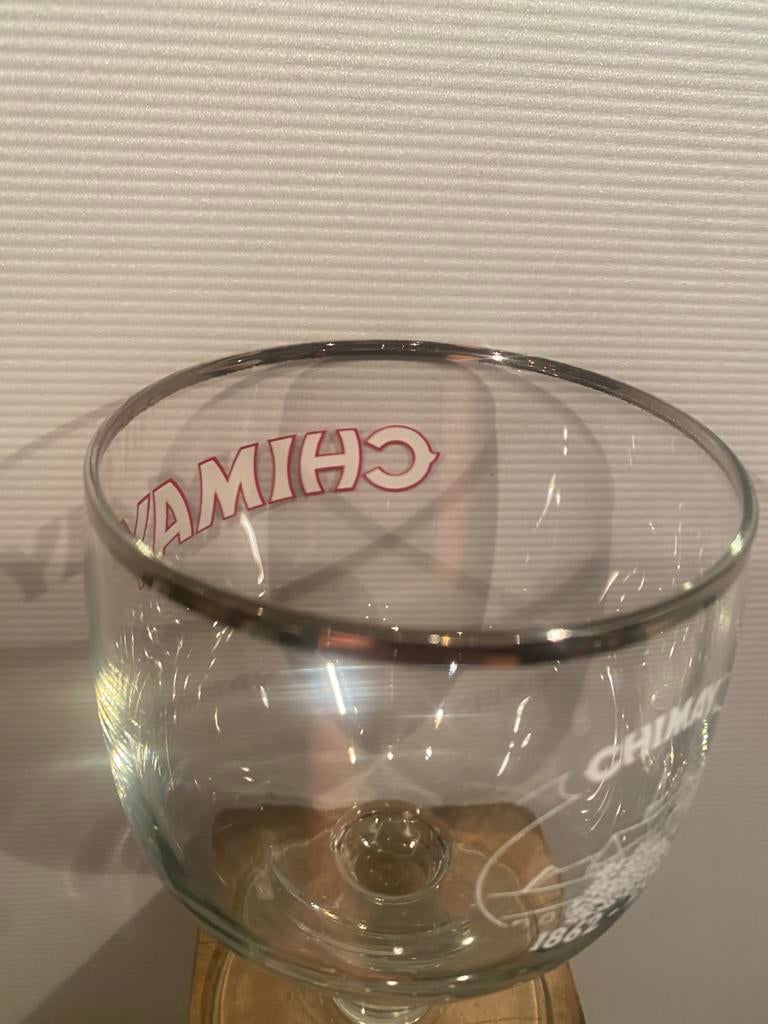 CHIMAY glas met opdruk 1862-2012, Ophalen of Verzenden, Zo goed als nieuw, Glas of Glazen, Overige merken