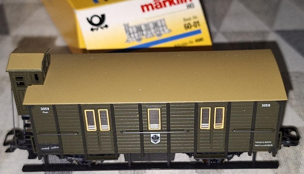 Märklin HO 4500  postwagen van de KPEV, Hobby en Vrije tijd, Ophalen of Verzenden, Zo goed als nieuw, Wagon, Märklin