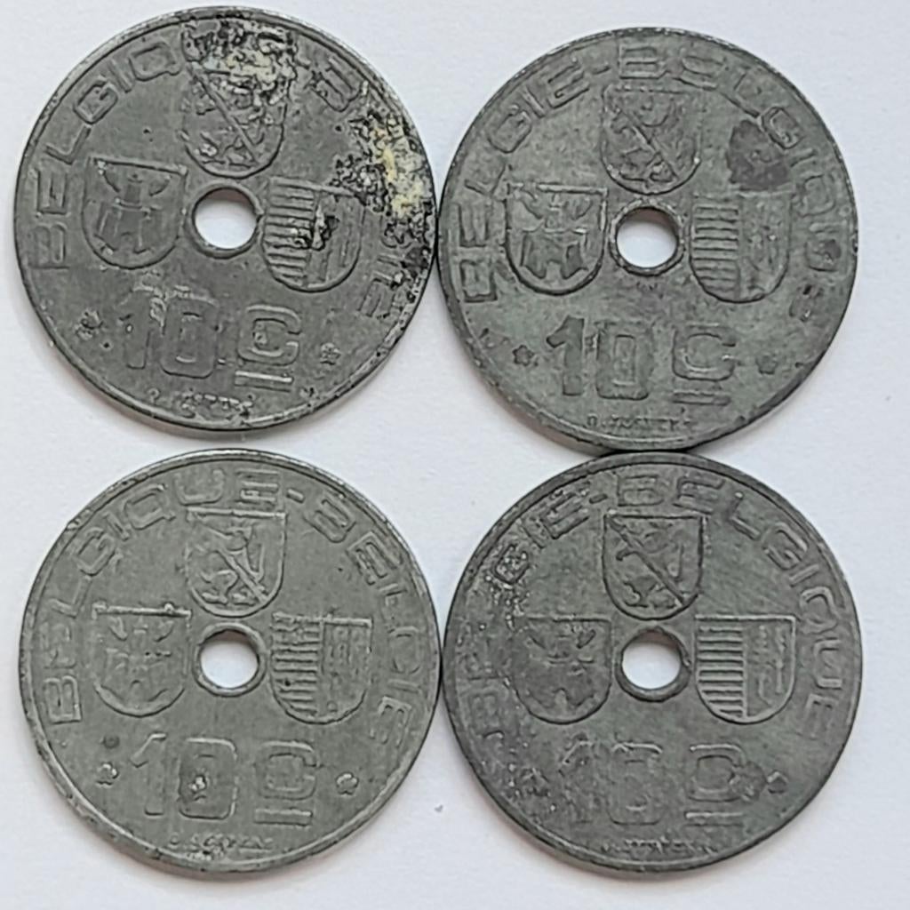 Belgique 4 x 10 cents type Jespers (740), Timbres & Monnaies, Monnaies | Belgique, Série, Autre, Enlèvement ou Envoi