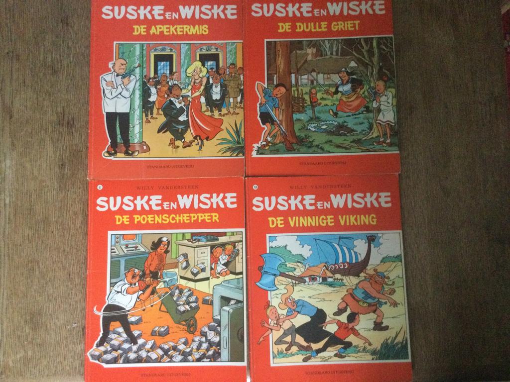 Suske en Wiske - 4 albums - herdruk, Gelezen, Verzenden, Willy Vandersteen, Meerdere stripboeken