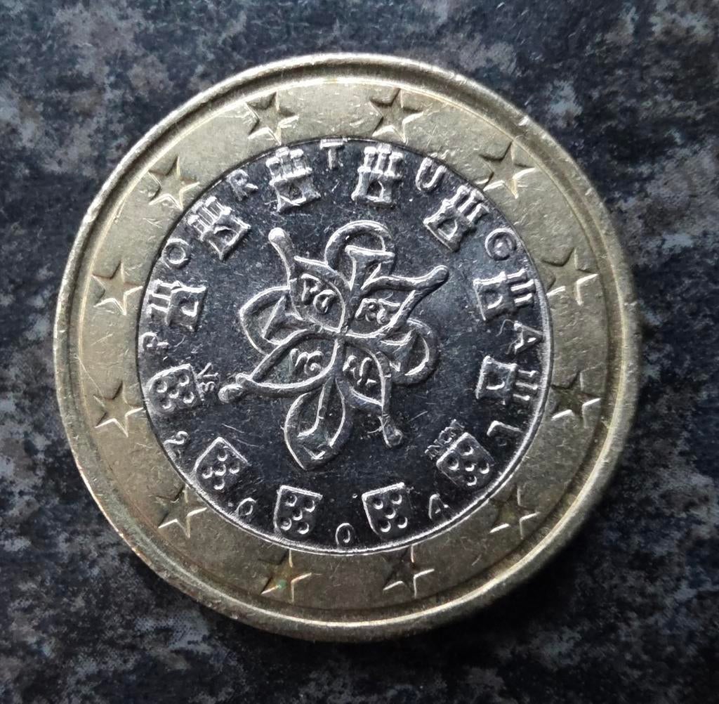 Portugese 1 euro munt uit 2004, Timbres & Monnaies, Enlèvement, Portugal, 1 euro