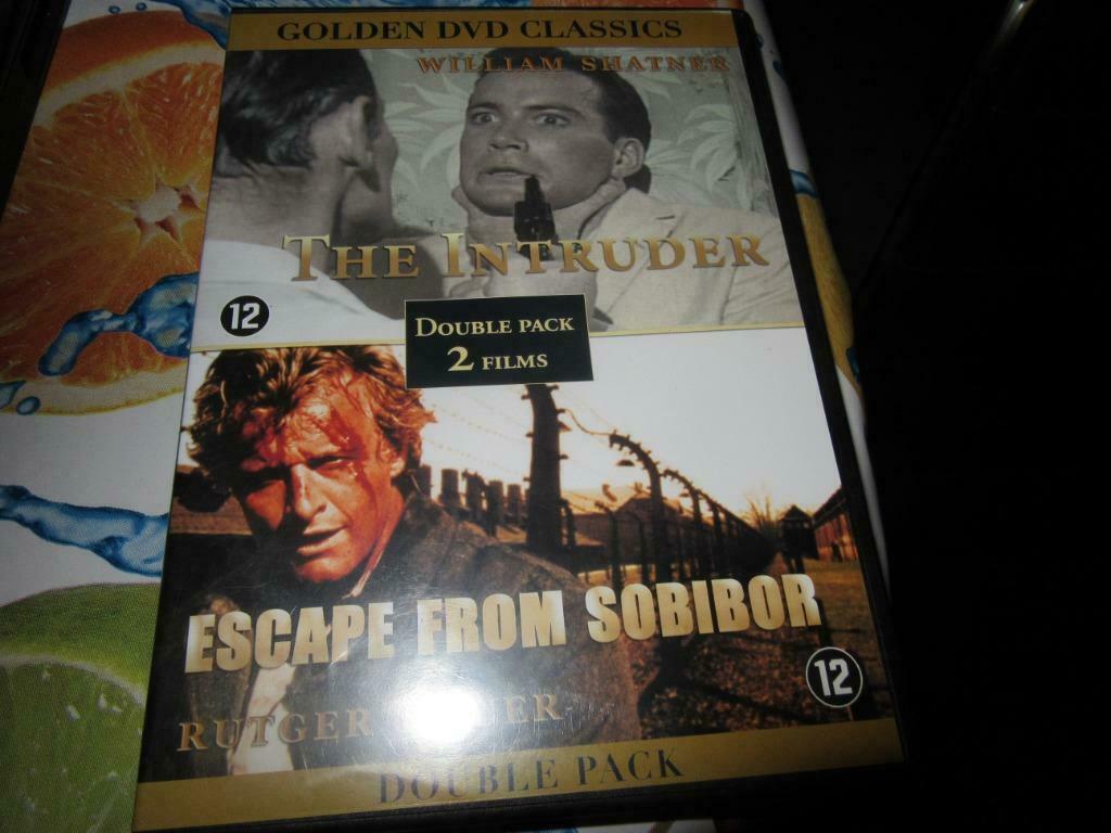 The intruder / Escape from Sobibor met R.hauer, Cd's en Dvd's, Dvd's | Klassiekers, Zo goed als nieuw, Actie en Avontuur, Vanaf 12 jaar