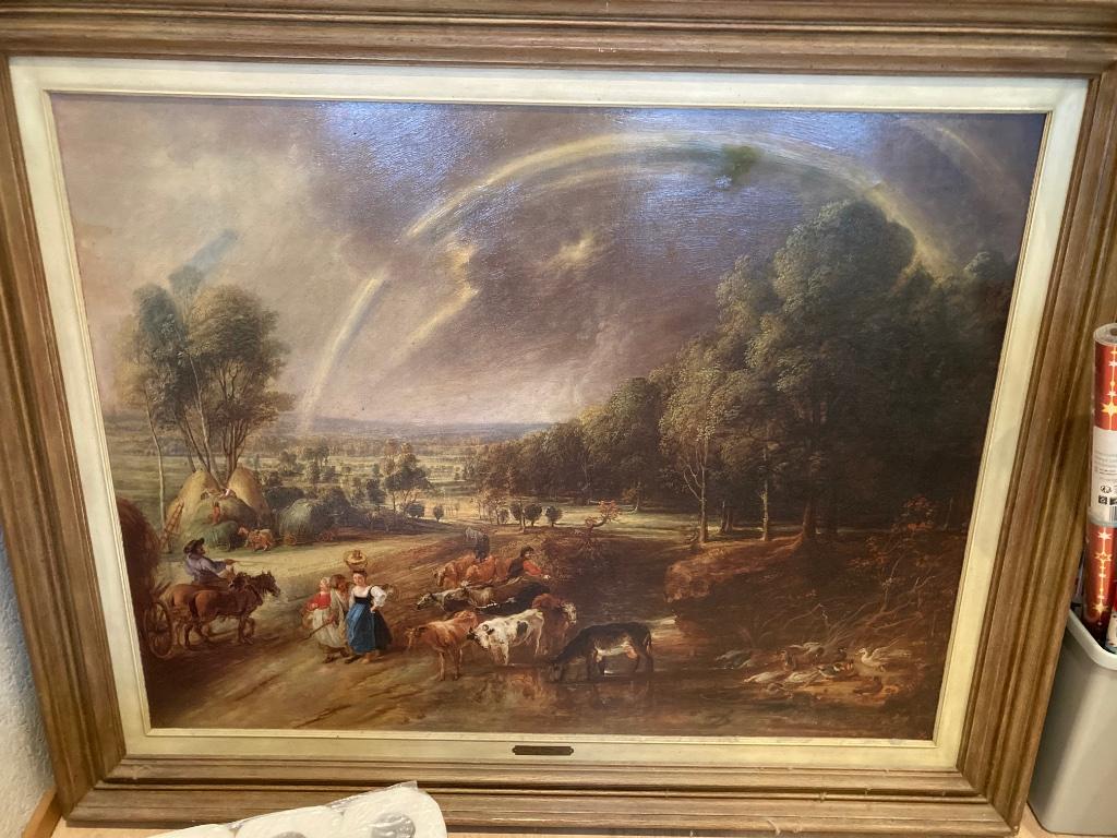 Schilderij “landschap met een regenboog” Rubens, Antiek en Kunst, Ophalen