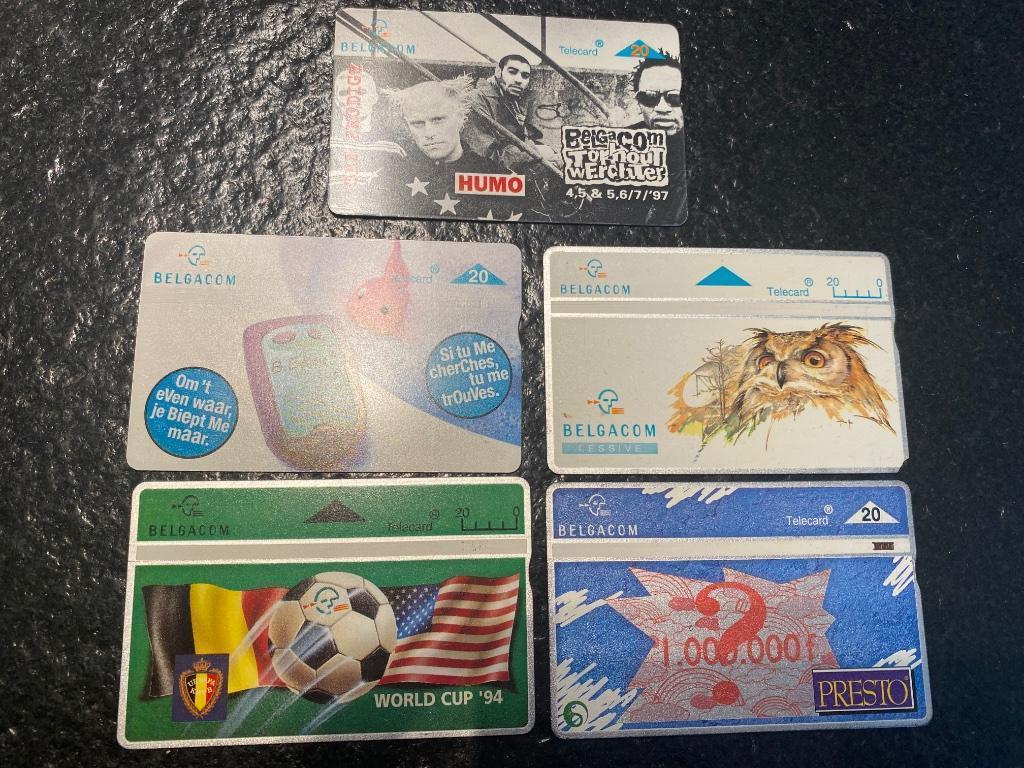 Oude telefoonkaarten: Rock Werchter 97, World Cup, Ophalen of Verzenden, Gebruikt