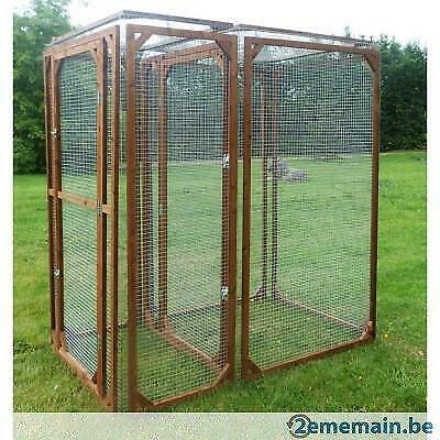 Volière de jardin 1,60x1x1,75m avec SAS NEUF voliere bois, Animaux & Accessoires, Oiseaux | Accessoires, Neuf, Envoi
