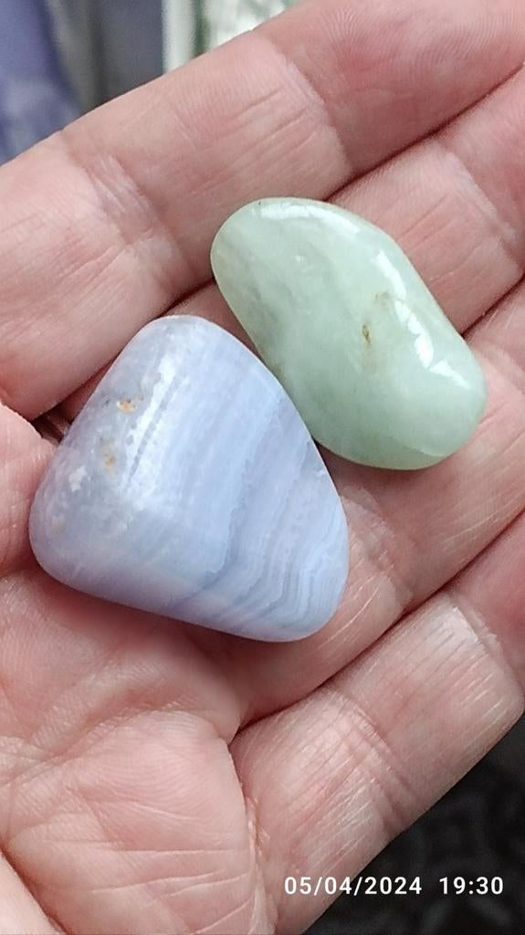 Natuurlijke chalcedoon en aquamarijn, Ophalen of Verzenden, Nieuw