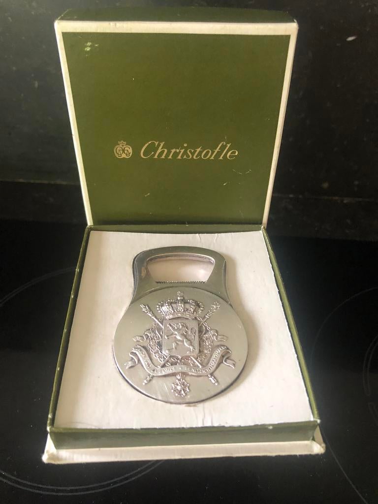 CHRISTOFLE opener UNION FAIT LA FORCE verzilverd, Antiek en Kunst, Antiek | Zilver en Goud, Zilver, Ophalen of Verzenden