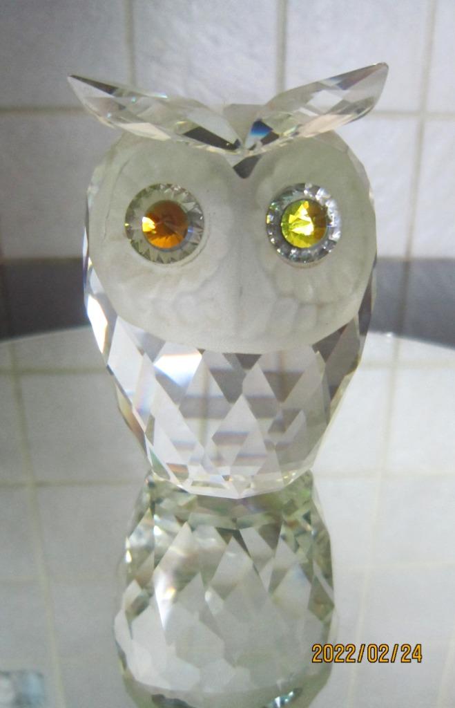 Hibou en cristal Swarovski, Collections, Swarovski, Comme neuf, Figurine, Envoi