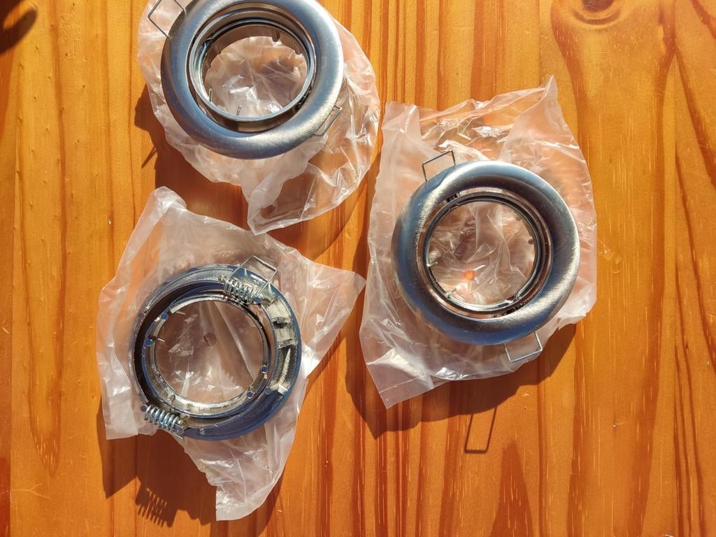Inbouwspots keuken Inox 3 stuks, Ophalen of Verzenden, Nieuw