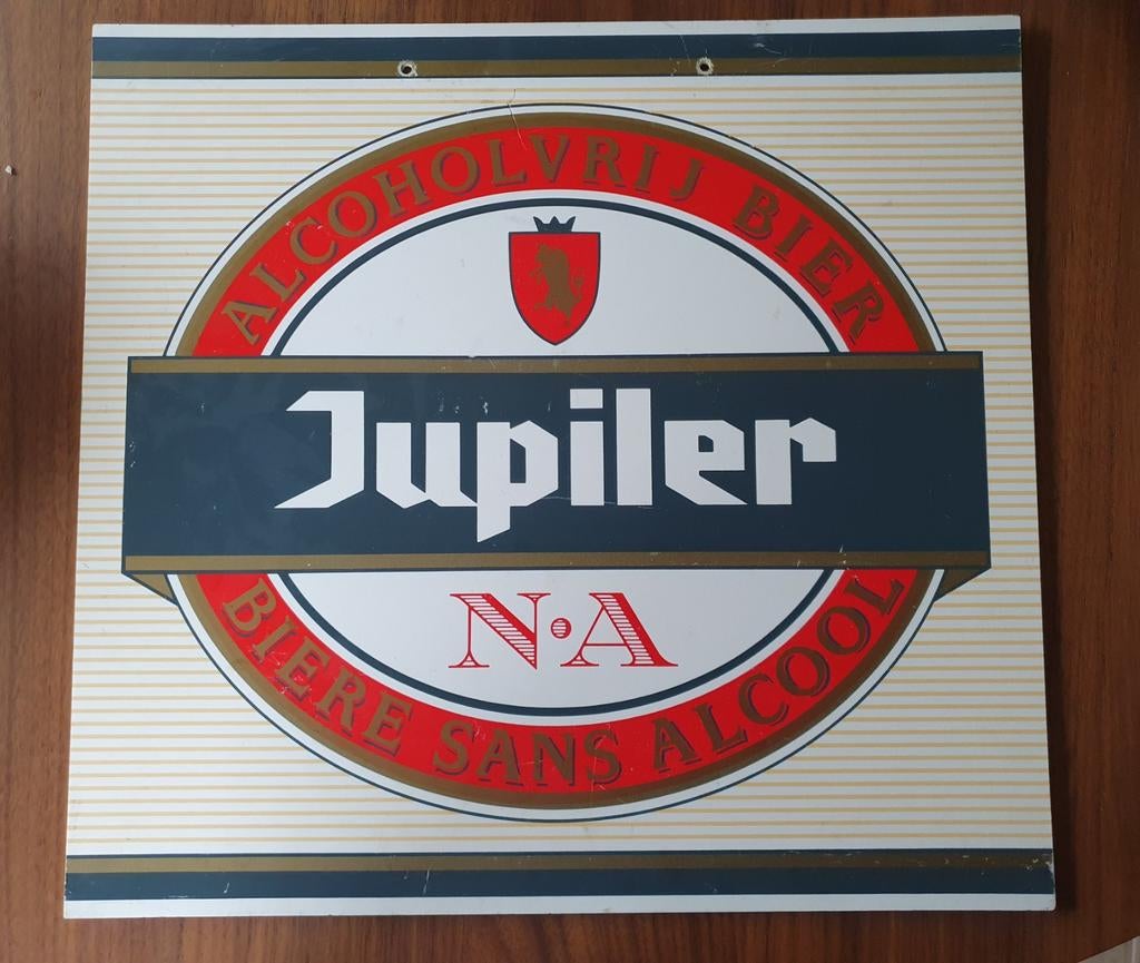 Panneau publicitaire en plastique dur - Bière sans alcool Ju, Enlèvement ou Envoi, Utilisé, Panneau, Plaque ou Plaquette publicitaire