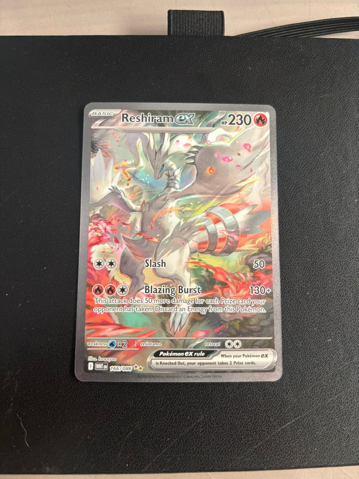 Reshiram ex, Ophalen of Verzenden, Zo goed als nieuw, Losse kaart, Foil