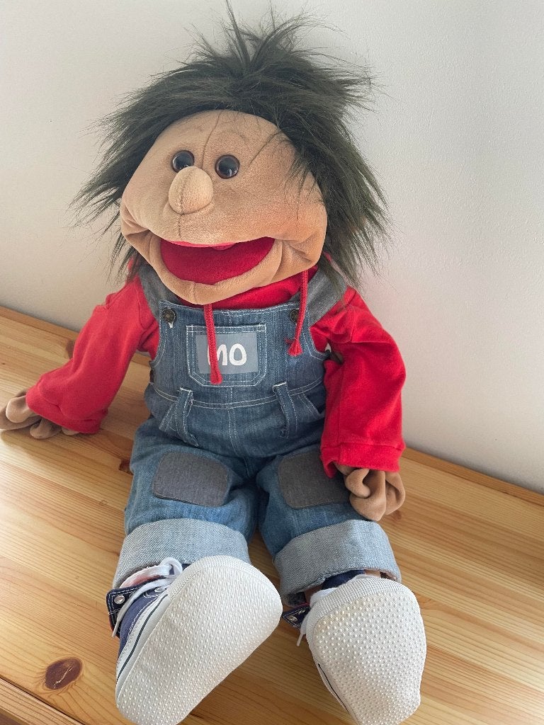 living puppet Mo, Ophalen of Verzenden, Blauw, Wasbaar