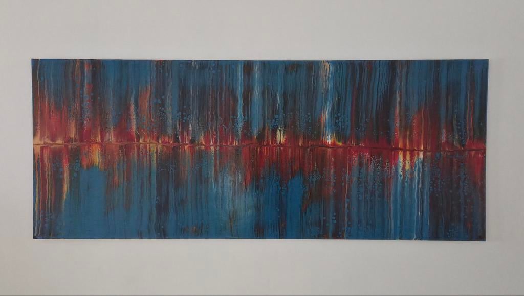 Groot abstract kunstwerk op plaat, Enlèvement