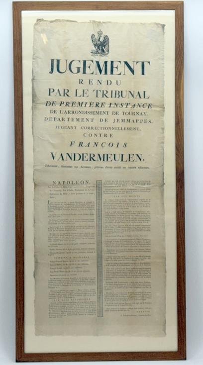 Antiek document uit de Empire periode, Enlèvement