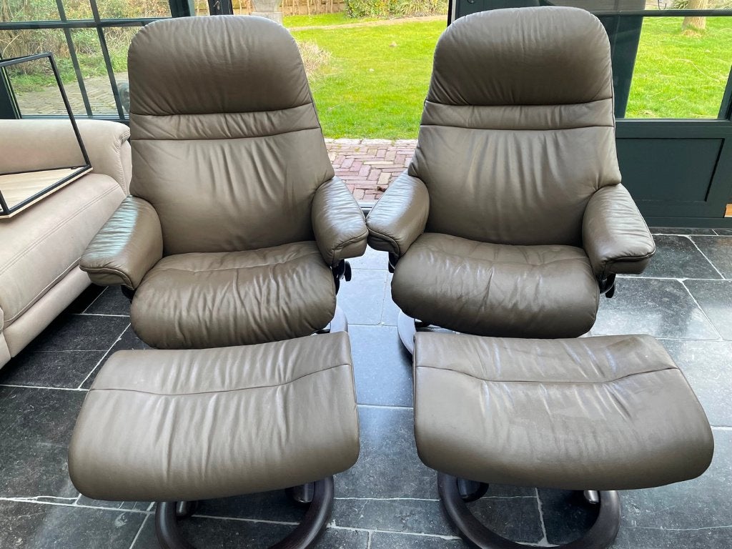 relax zetels stressless met voetenbankjes, Ophalen