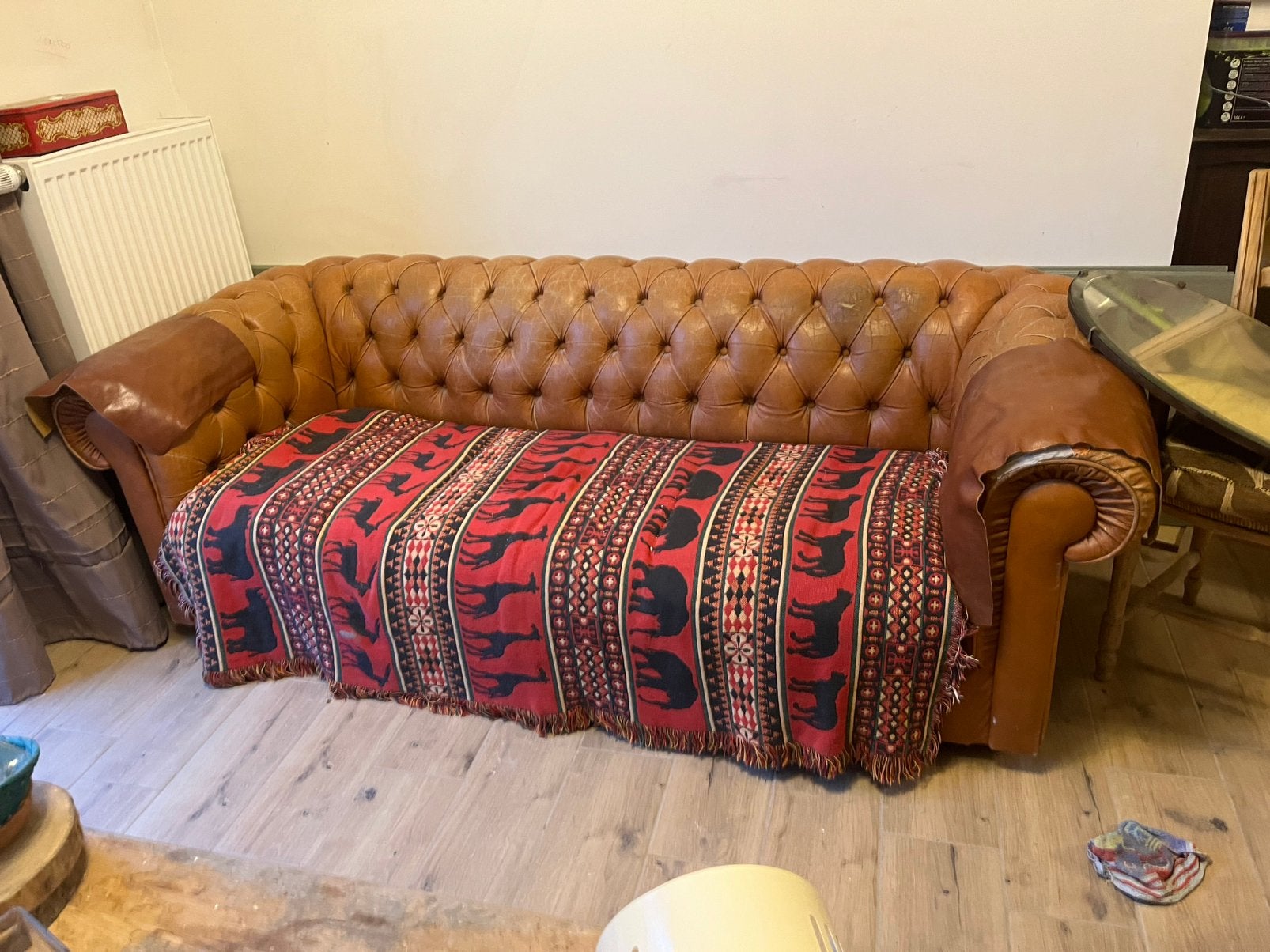 Canape chesterfield, Maison & Meubles, Enlèvement, Utilisé