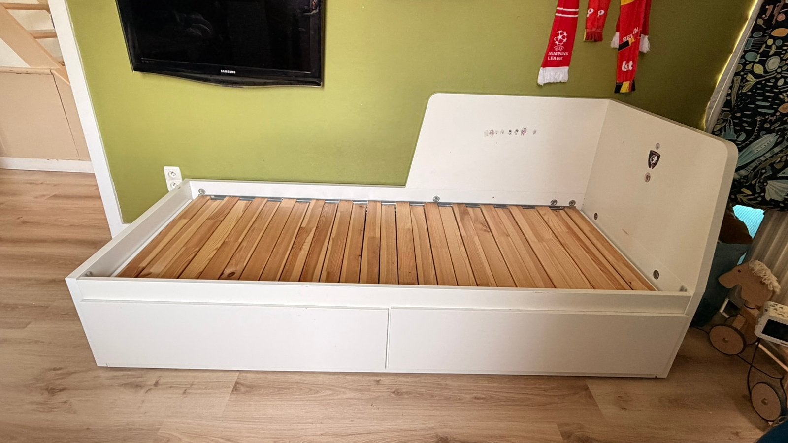 Uitschuifbaar bed Ikea Flekke, 70 à 85 cm, Sommier à lattes, Enlèvement, 180 cm ou plus