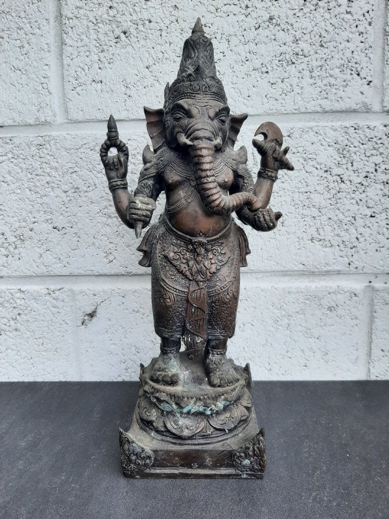 Bronzen beeld/Ganesh/Garuda/Indonesië/Azië/44 cm, Ophalen of Verzenden, Nieuw, Overige materialen