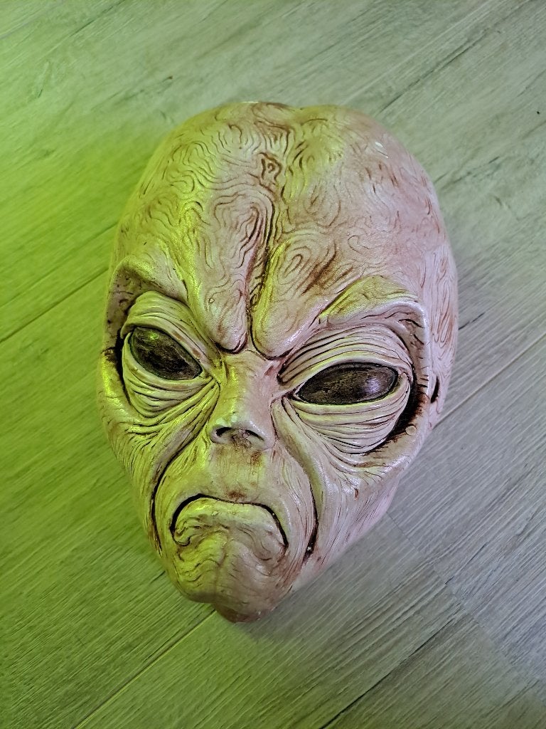 Alien hoofd deco gips, Verzamelen, Beelden en Beeldjes, Ophalen, Zo goed als nieuw, Fantasy